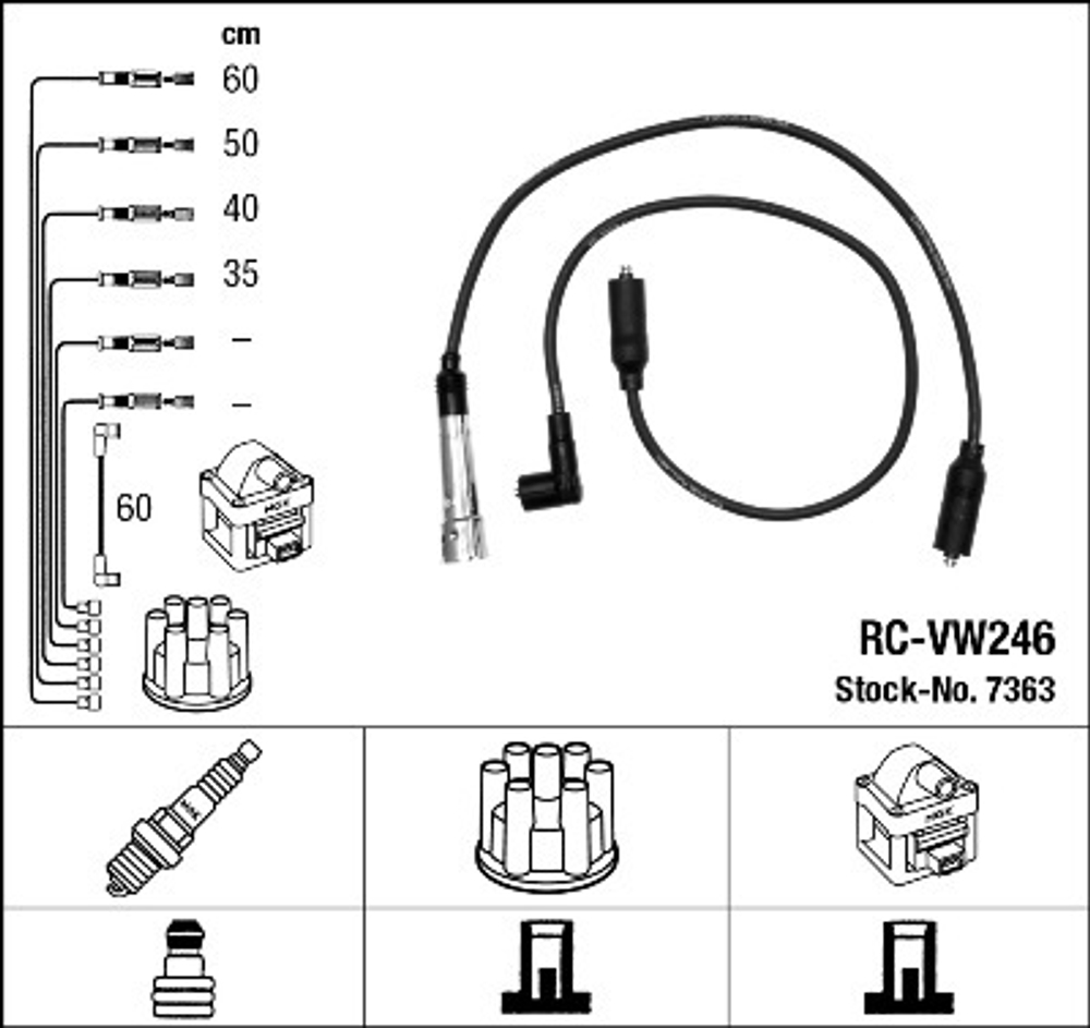 NGK - 7363-NGK - Ignition Cable Kit