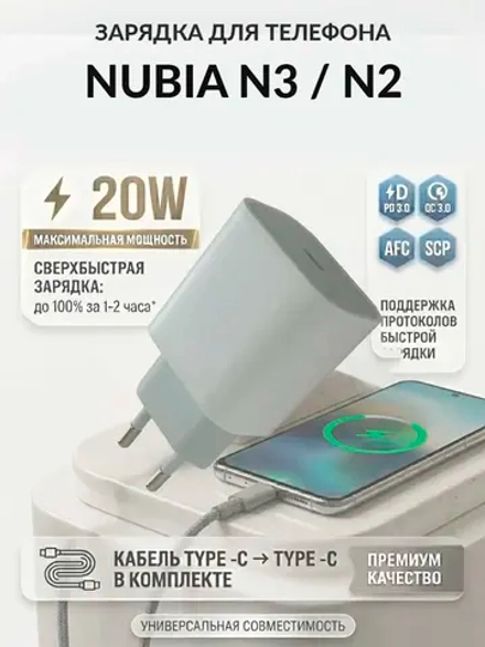 Зарядка для телефона Nubia N3 / N2