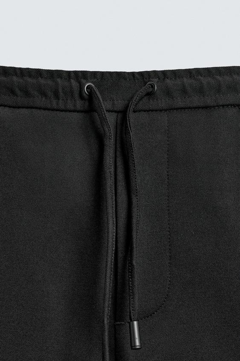 ZARA ШОРТЫ REGULAR FIT COMFORT, ЧЕРНЫЙ
