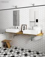 Equipe Scale Hexagon White Matt 10.7x12.4