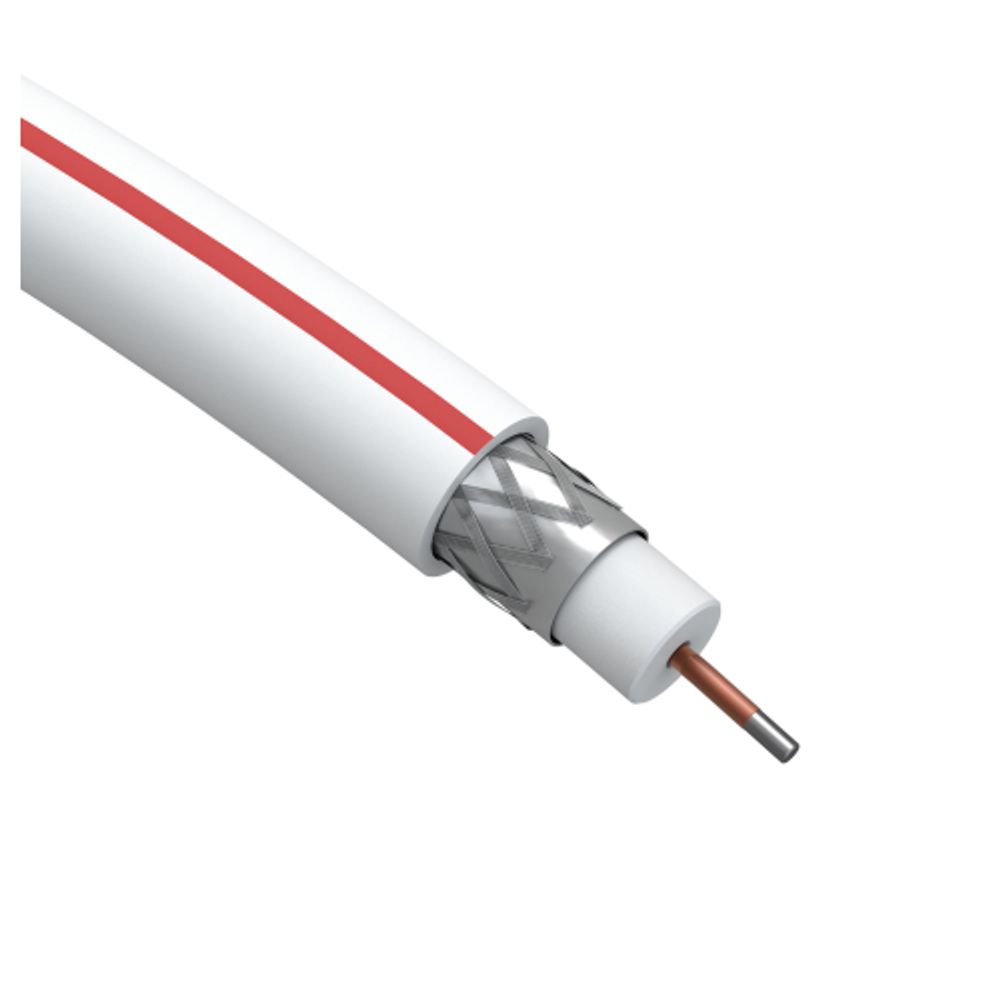 ЭРА Кабель коаксиальный SAT 50 M,75 Ом, CCS/(оплётка Al 75%), PVC, цвет белый, бухта 100 м, SIMPLE ( | 