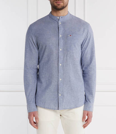 Рубашка MAO LINEN BLEND Tommy Jeans - голубой(DM0DM18964)