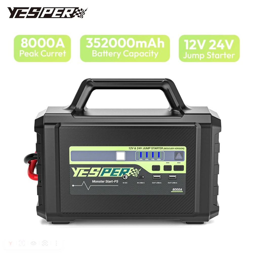 Пусковое устройство бустер YESPER 325000 mAh 8000А 12-24В Model: Monster Start-P5
