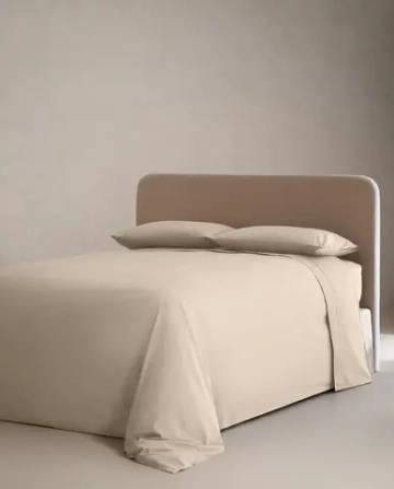 ZARA HOME (300 НИТЕЙ) ПОДОДЕЯЛЬНИК ИЗ ХЛОПКА ПЕРКАЛЬ, БЕЖЕВЫЙ
