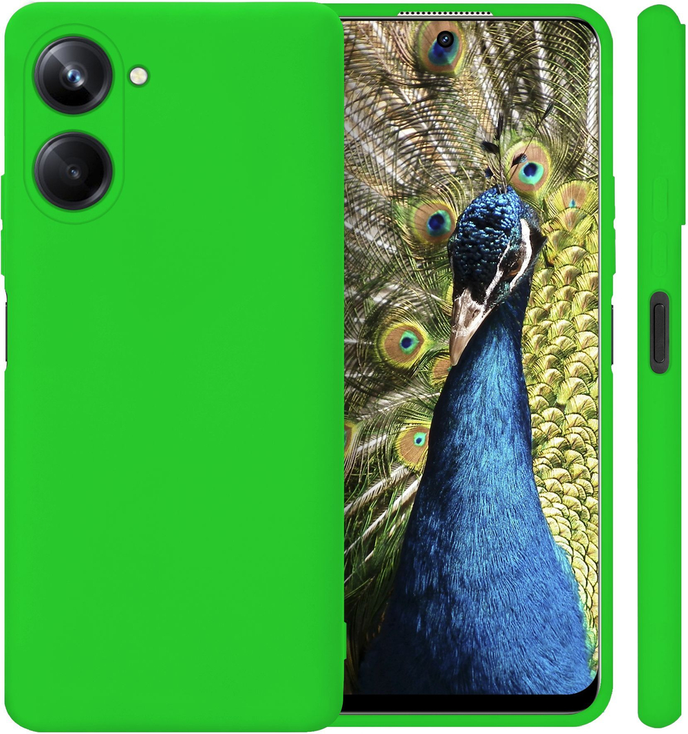 Мягкий Soft Touch чехол из силикона для REALME 10 PRO (не PLUS !) с бархатной подкладкой