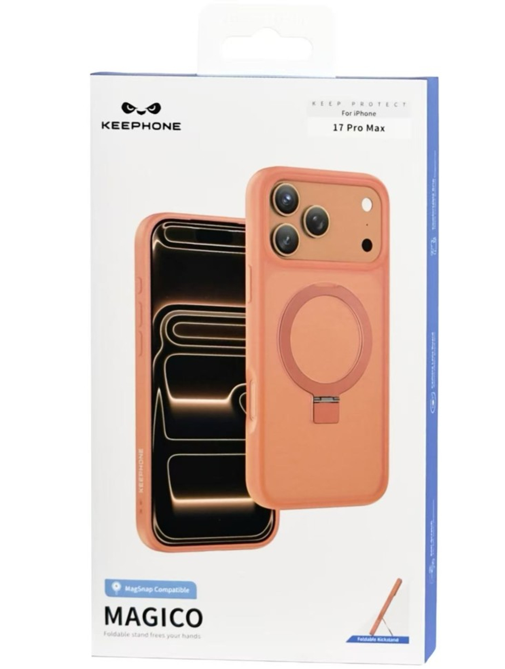 Накладка для i-Phone 17 Pro Max Keephone Magico MagSnap оранжевый