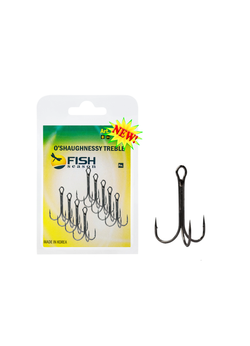 Крючок рыболовный Fish Crystal тройной с удлинённым, усиленным цевьём O`Shaughnessy Treble 11031 №4 (5 упаковок)