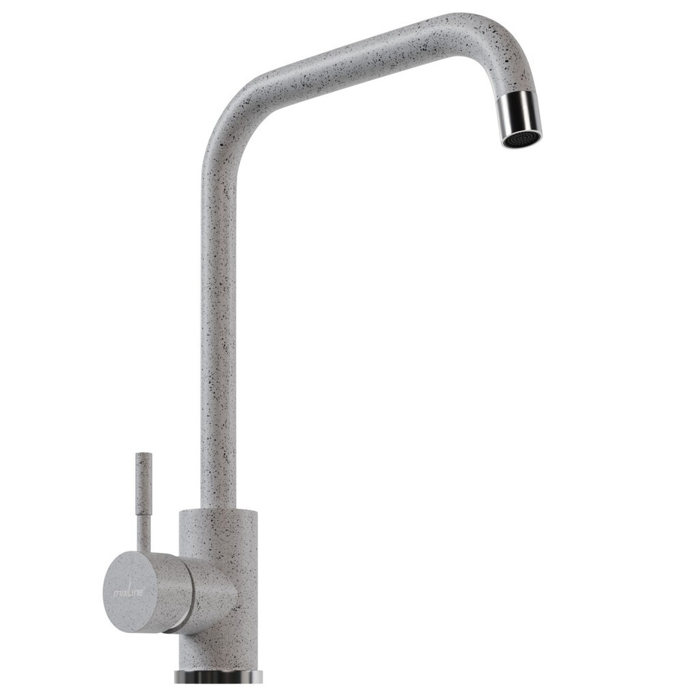 Смеситель для кухни 35к MIXLINE МЛ-ГС12 (ML-GS12) (310) серый высок. излив