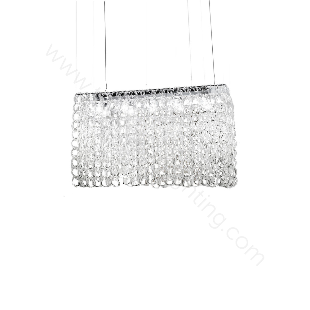 Pendant design lamp Giogali SP RE2 by Vistosi (Clear)