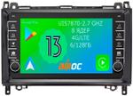 Магнитола для Mercedes-Benz Viano/Vito W639, Vito W447, A класс W169, B класс W245, Sprinter W906, VW Crafter - Airoc AB-2503 (кнопки и крутилки), Android 13, Быстрая, SIM-слот, CarPlay