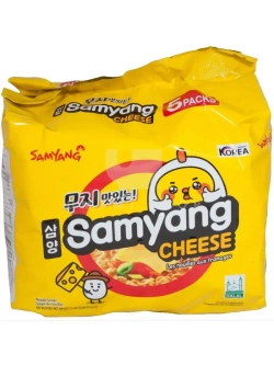 Корейская лапша б\п со вкусом сыра Samyang Cheese 120г, 5шт