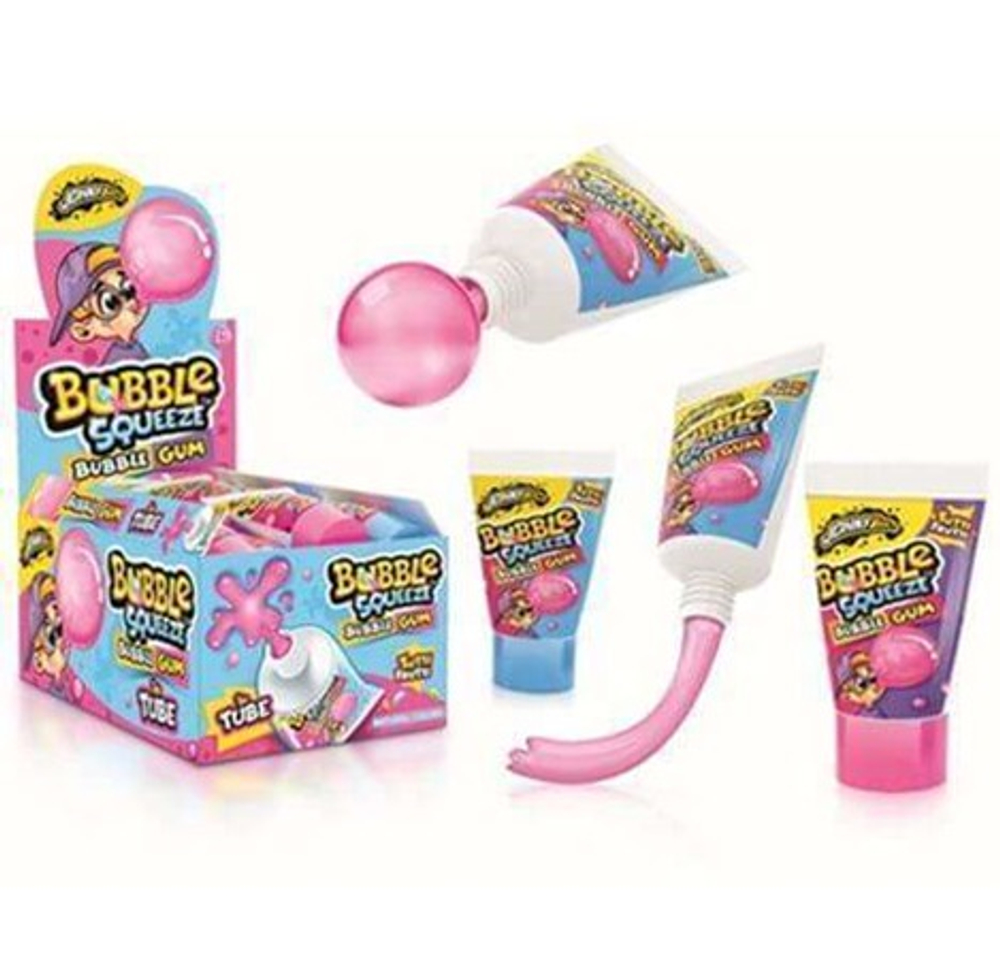 Ж. резинка в тюбике Bubble Squeeze, 30гр (24шт) Johny Bee