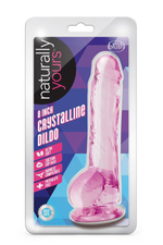 Розовый фаллоимитатор 8 Inch Crystalline Dildo - 19,5 см. (Цвет: розовый)