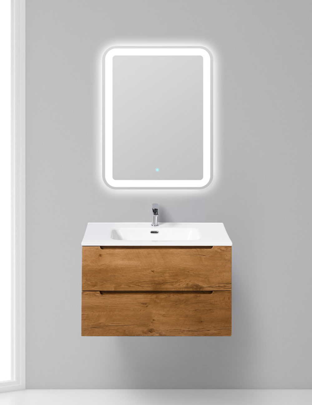 Тумба подвесная с раковиной BelBagno ETNA39-500/390-2C-SO-RN-P+BB500/390ETL
