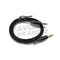 Кабель AUX, Jack 3,5mm(m) - Jack 3,5mm(m) FINITY, 1.0м, плоский, силикон, цвет: чёрный, в техпаке