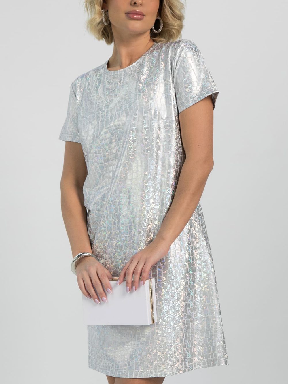 Платье Блеск (серебро) П16353-9М LT Collection