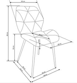 Стул HALMAR K453 черный/черный