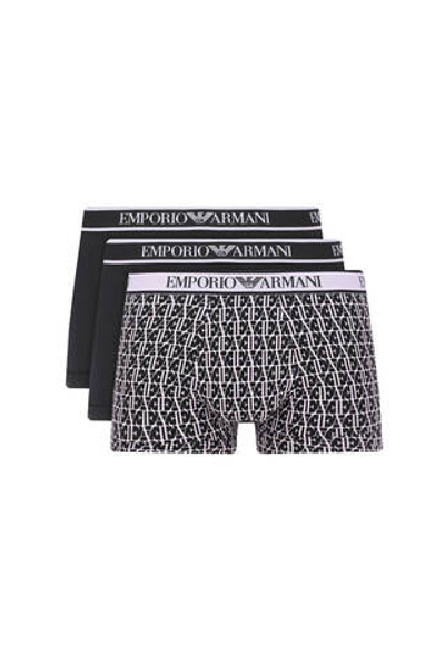 Трусики-боксеры 3шт. Emporio Armani - черный(112130 4R717)
