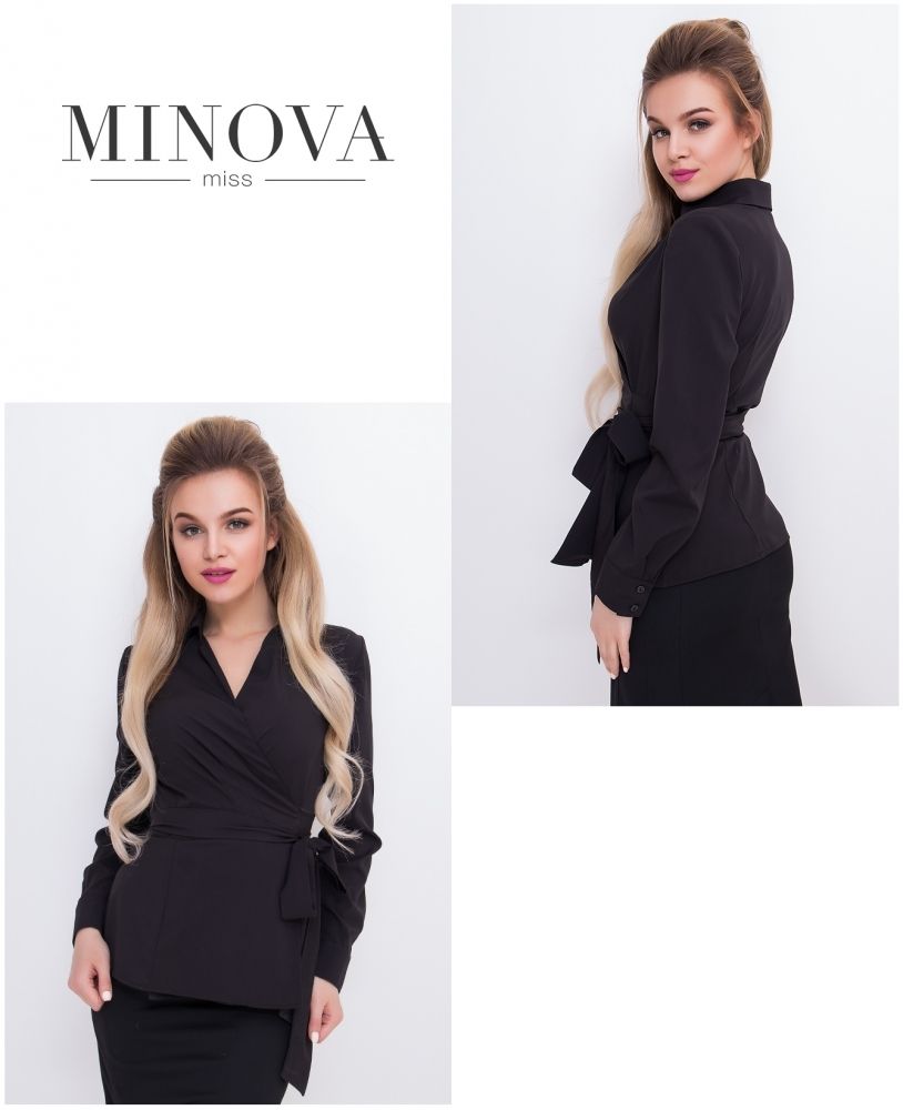 Блуза 3007-черный Minova Блуза 3007-черный Minova