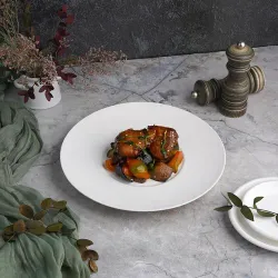 Тарелка d 25,5 см h3 см с широкими полями белая фарфор P.L. Proff Cuisine [6]