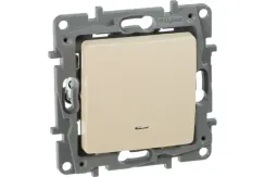 Выключатель Legrand Etika 1-клавишный с индикатором слоновая кость 25677