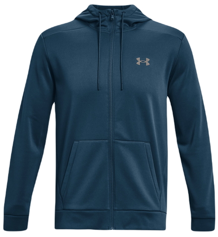 Мужская теннисная толстовка Under Armour Men's Armour Fleece Full-Zip - petrol blue/pewter
