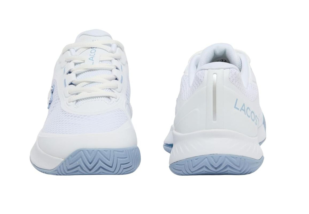 Женские теннисные кроссовки Lacoste Tech Point Tennis — белый/светло-голубой