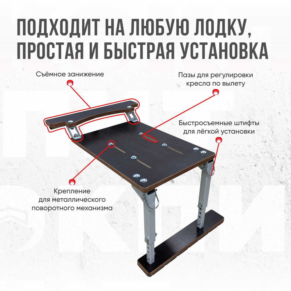 Комплект Кресло и рама из стали Кокпит Folding FoldGraySteel, серый/светло-серый