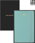 Еженедельник 2026 Moleskine Precious & Ethical MAMBA 13х21см (DSPRETK812WN3) бирюзовый в подар.коробке