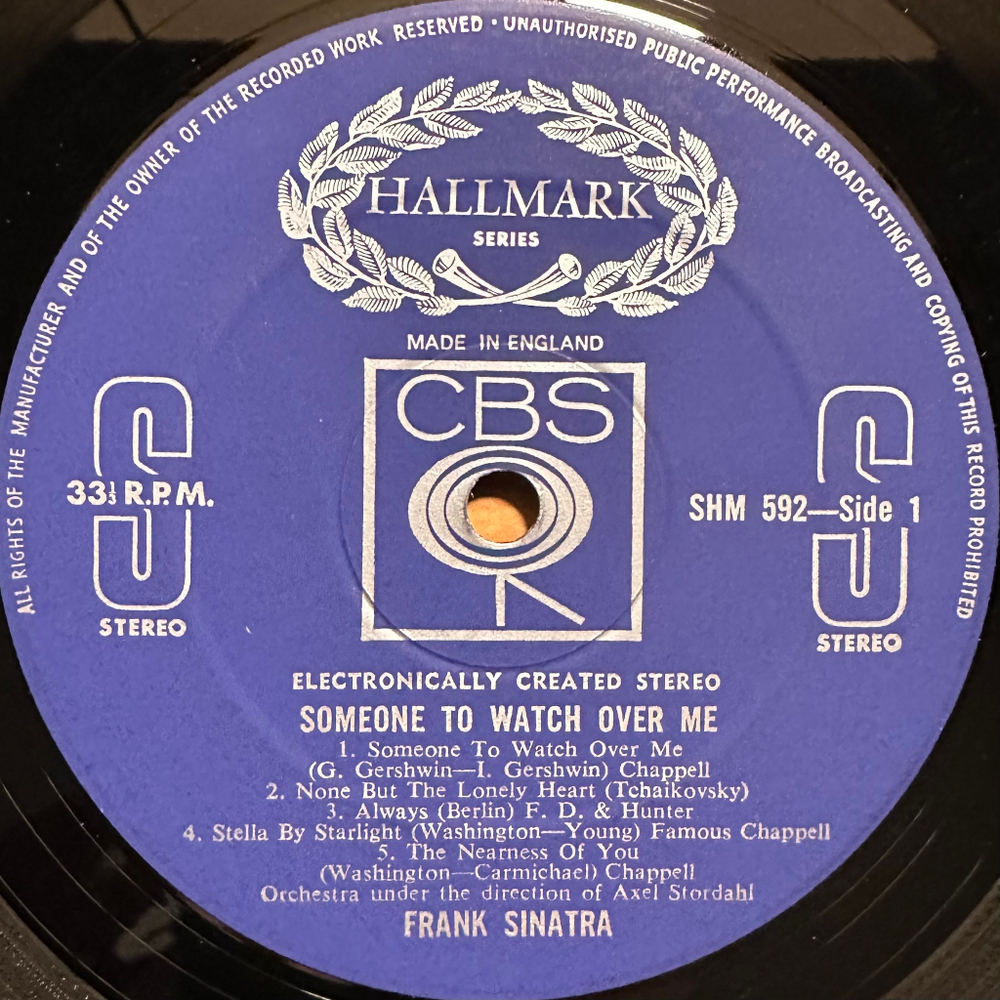 Frank Sinatra - Someone To Watch Over Me (England 1968