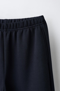 ZARA СПОРТИВНЫЕ БРЮКИ WIDE LEG, ГЛУБОКИЙ СИНИЙ