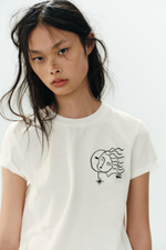 ФУТБОЛКА С ВЫШИВКОЙ ISABELLE FELIU — ZARA
