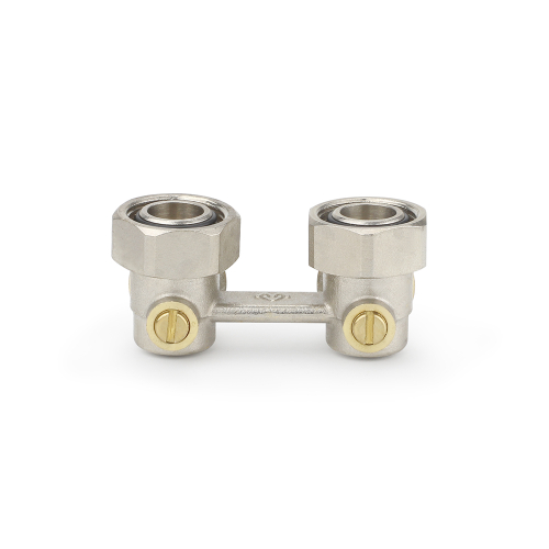 Узел нижнего подключения Thermo угловой, 1/2" x 3/4" + ниппеля