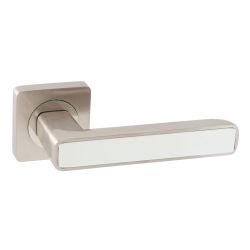 Ручка раздельная VETTORE R06.111 SN/WH мат.никель/белый