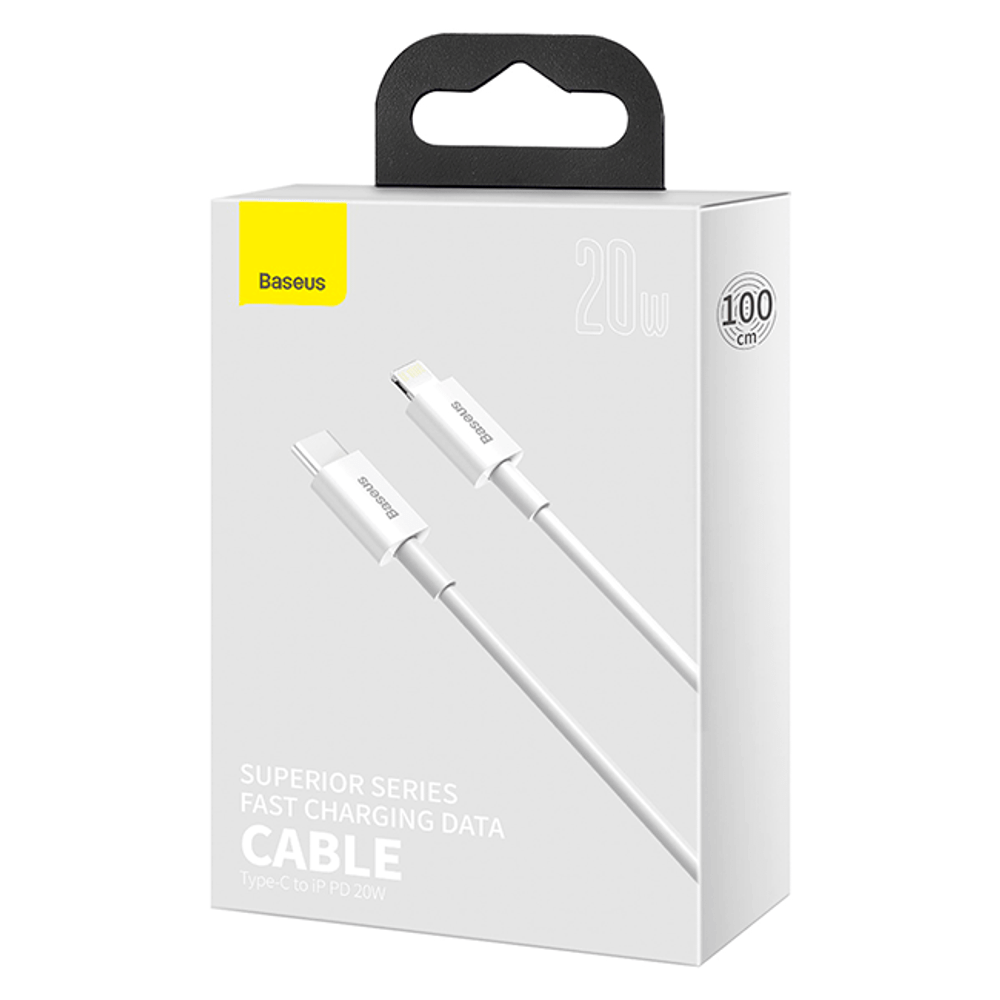 Кабель-зарядка Type-C на Lightning Baseus Superior Series 20W 1м (CATLYS-A02) белый