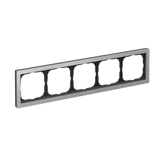 Рамка металлическая на 5 постов Systeme Electric ArtGallery Pure Алюминий GAL312105