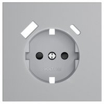 Накладка для розетки с заземлением и со шторками и 2хUSB type A и C Voltum S70 VLS001016