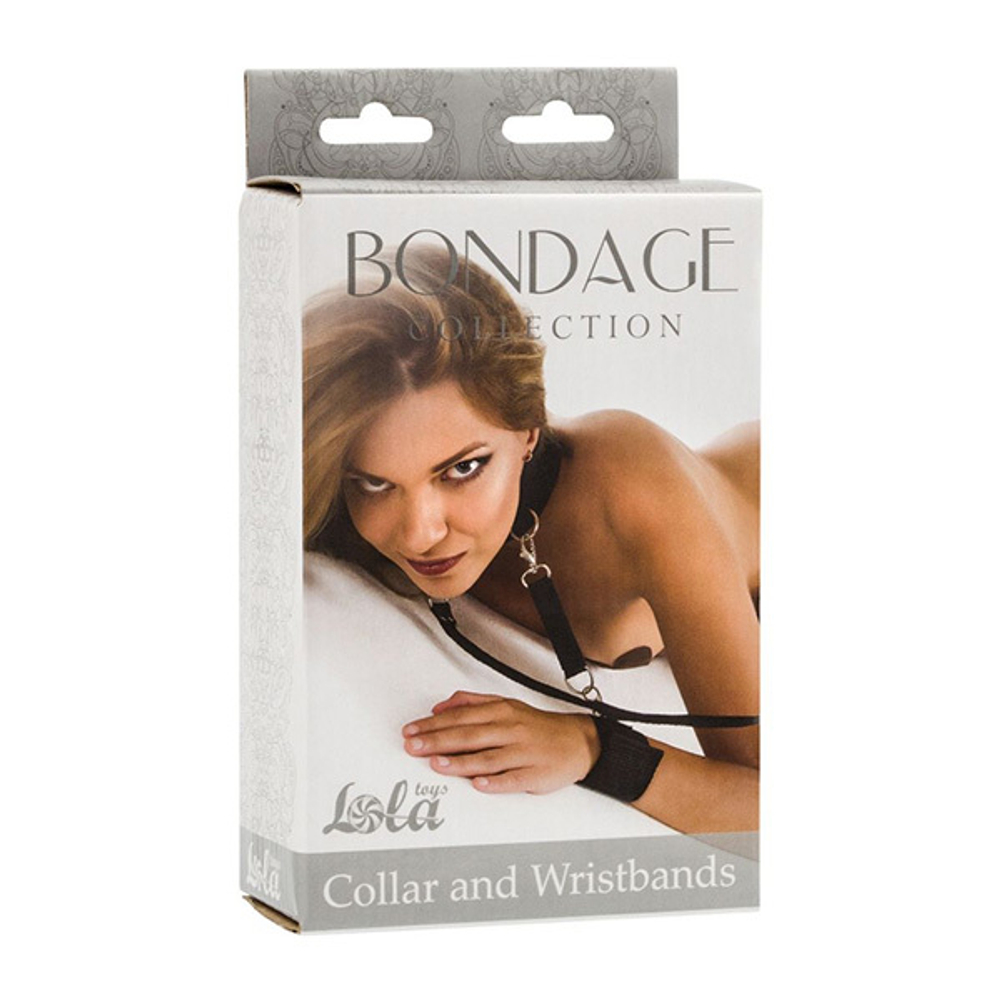 Ошейник с наручниками Lola Games Bondage Collection Collar and Wristbands One Size 1058-01Lola