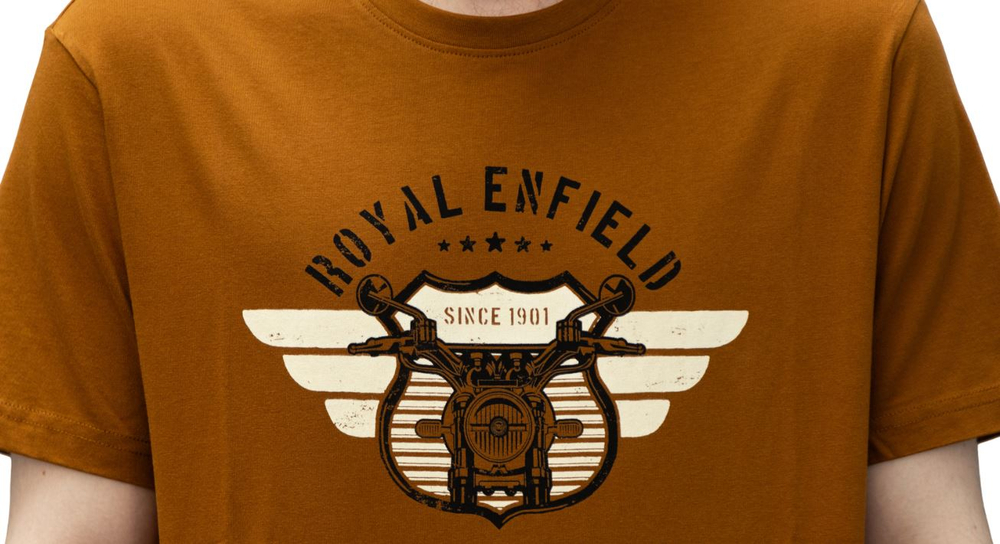 Футболка Royal Enfield SHIELD GRAPHIC TS MUSTARD