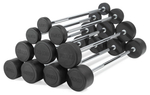 Штанга неразборная обрезиненная 7,5 кг. Прямой гриф. VictoryFit VF-DX4075
