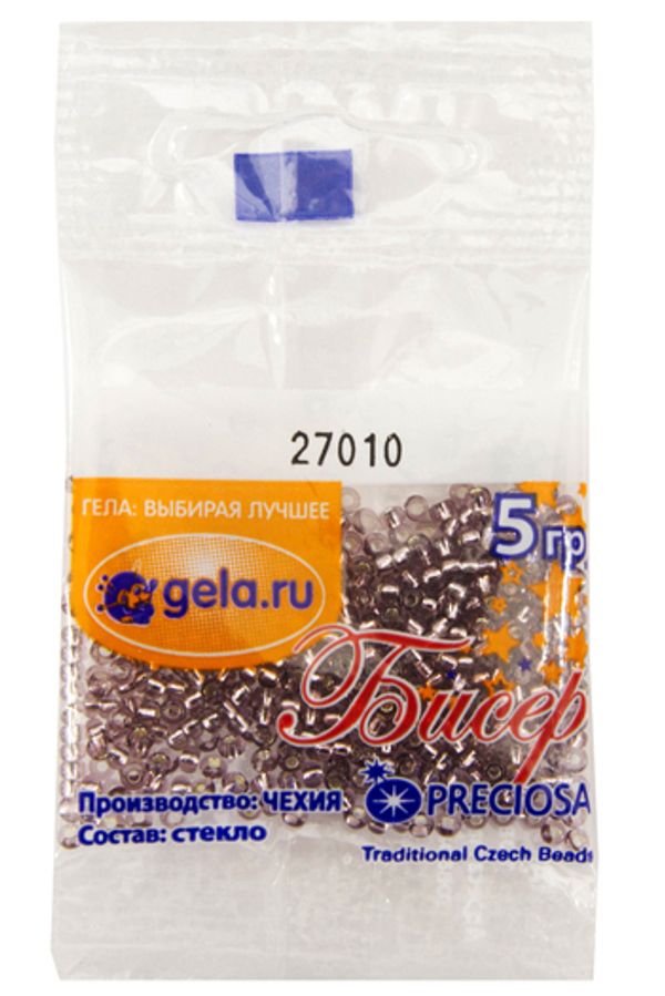Бисер Preciosa 10/0, 50 г (10 шт по 5 г), цв.27010