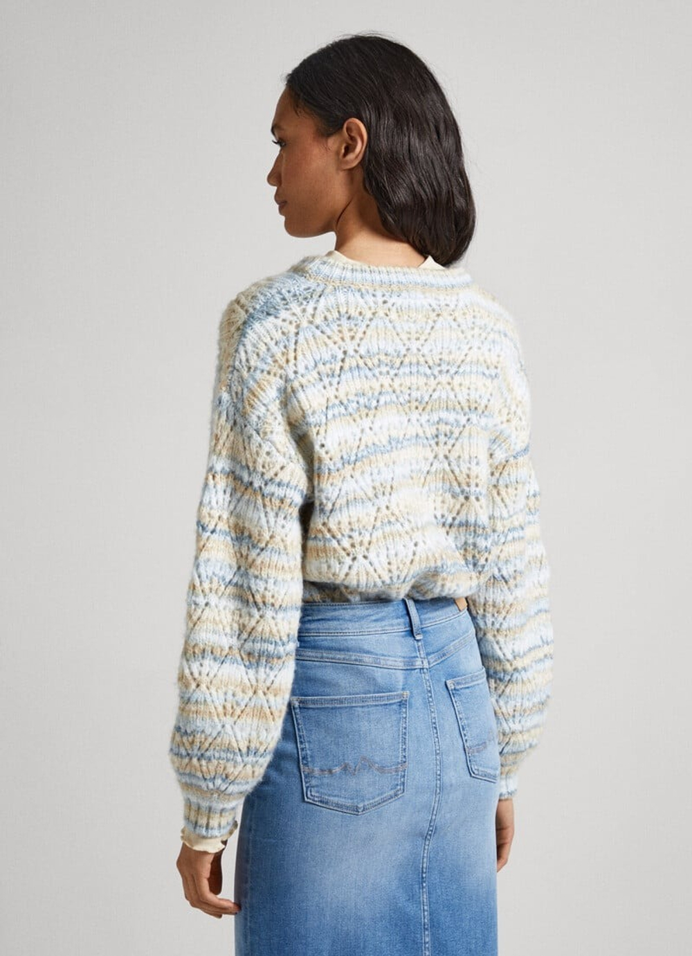 Джемпер женский PEPE JEANS STRIPED PERKINS COLLAR KNIT