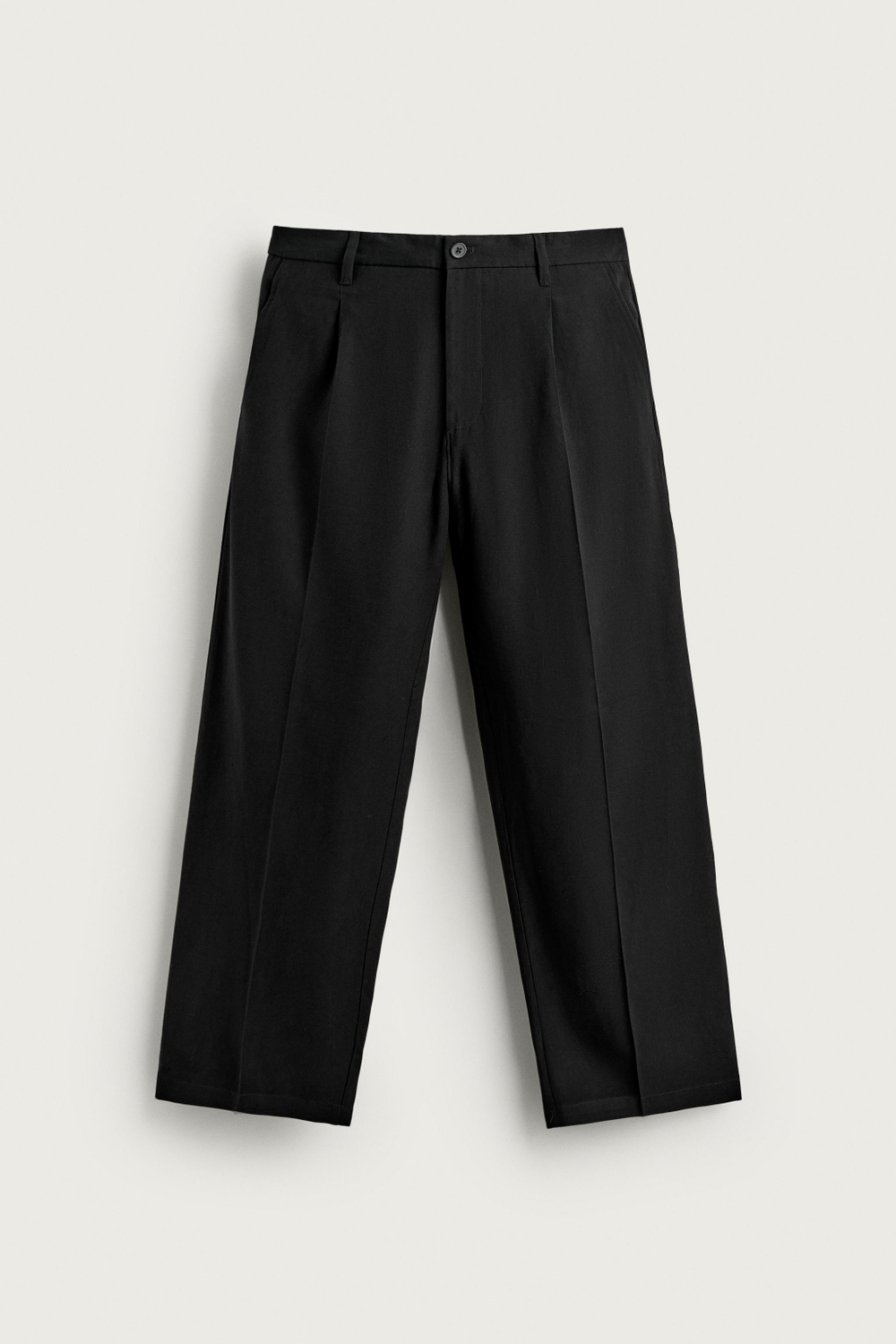 СТРУЯЩИЕСЯ БРЮКИ RELAXED FIT СО СКЛАДКАМИ — ZARA