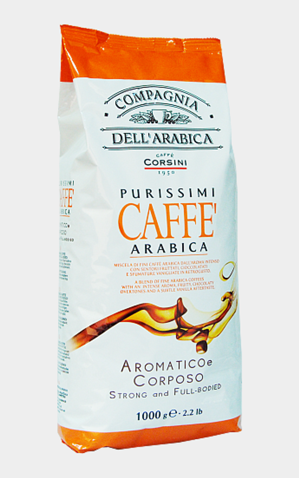 Кофе в зернах Compagnia Dell`Arabica Purissimi Arabica Aromatico Corposo, 1 кг (Компания Дель Арабика)
