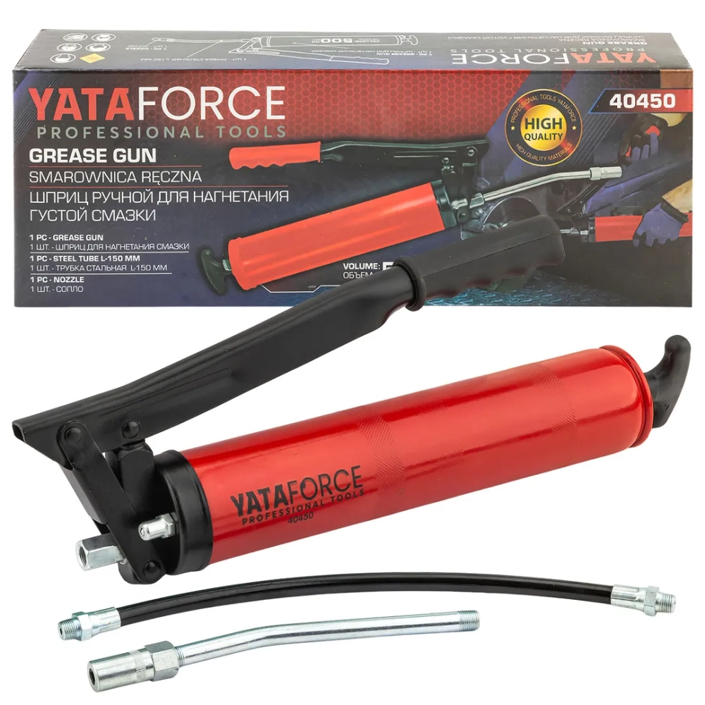 Шприц ручной для нагнетания густой смазки YATAFORCE YF-40450
