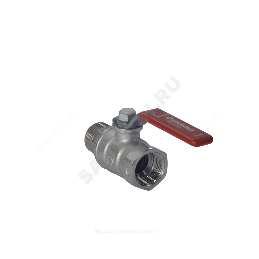Кран шаровой латунь хром R254DL Ду 50 Ру35 ВР/НР рычаг Giacomini R254LX008