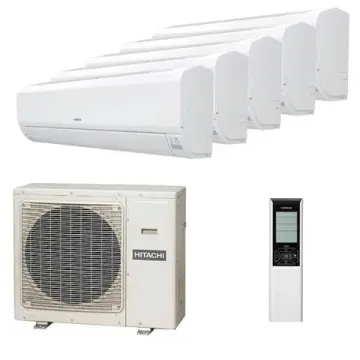 Мультисплит система на 5 комнат Hitachi RAK-18RPE x 5 / RAM-90NP5E
