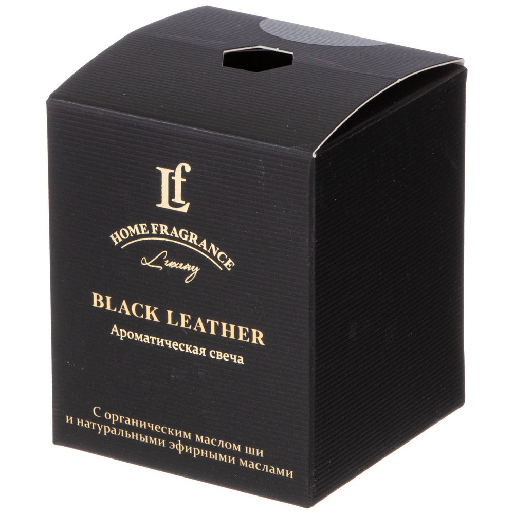 СВЕЧА АРОМАТИЗИРОВАННАЯ В СТАКАНЕ "BLACK LEATHER" 6*7,5 СМ