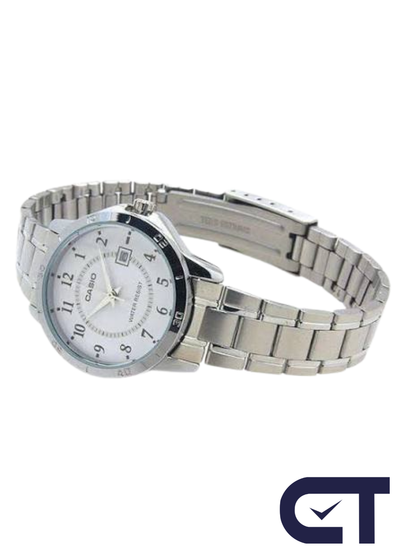 Casio LTP-V004D-7B — женские часы с металлическим браслетом