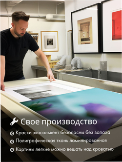 Картина Лавандовые просторы модульная 50x70см 3шт.